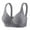 Gray, variant on Large Size Comfortable Gathered Bras, Lightweight Push up Wireless Lingerie, Full Cup Sports Bralette