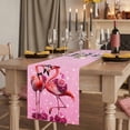 thumbnail image 2 of Table Runners 72 Inches Long Dress Scarves, Valentine's Day Farmhouse Kitchen Table Runner, Coffee Tablerunners, Flamingos Roses Love Romance Ombre Pink 14x72 Inch, 2 of 9