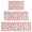 Pink Cow Strawberry, variant on Beige Cow Heart Pattern Kitchen Rugs Sets Of 3,Kitchen Runner Rugs Non Skid Washable,Decorative Kitchen Floor Mats for Kitchen,Sink,Laundry,17"x30" 17"x47" 17"x59"