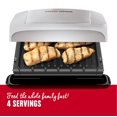 thumbnail image 3 of Spectrum Brands GRP1060P George Foreman 4-Serving Removable Plate & Panini Grill - Platinum, 3 of 5