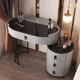 thumbnail image 1 of Mesa de maquillaje de lujo con luz integrada, tocador de vidrio, dormitorio, apartamento pequeño, almacenamiento nórdico minimalista moderno, 1 of 4