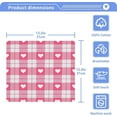 thumbnail image 5 of SKYSONIC Valentine's Day Pink Hearts Plaid Washcloths, 2 PCS 12x12 Inches Cotton Wash Cloths, Highly Absorbent and Soft Face Towels for Bathroom,Gym,Hotel and Spa, 5 of 7