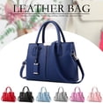 thumbnail image 5 of Women's Minimalist Leather Shoulder Bag - Versatile Crossbody Purse for Office & Outing, Gray, 5 of 7
