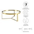 thumbnail image 7 of Modway Relay Modern Style Glass and Stainless Steel Coffee Table in Gold, 7 of 7