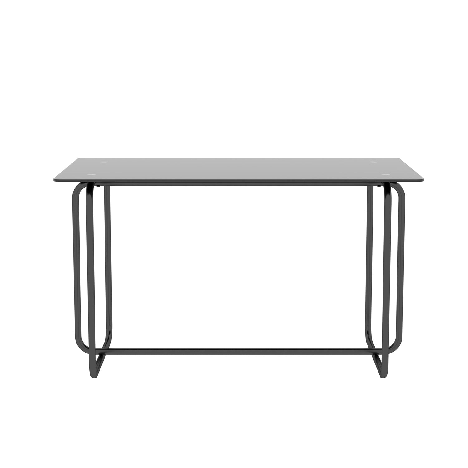 Yardi Yard Rectangle Tempered Glass Dining Table with Metal Frame for Kitchen Breakfast Furniture, Black Yardi Yard Rectangle Tempered Glass Dining Table with Metal Frame for Kitchen Breakfast Furniture, Black