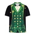 thumbnail image 4 of biudgviw Golf Shirts for Men St Patrick's Day Print Short Sleeve Tops Moisture Wicking Button Lapel Workout Summer Tees, 4 of 4