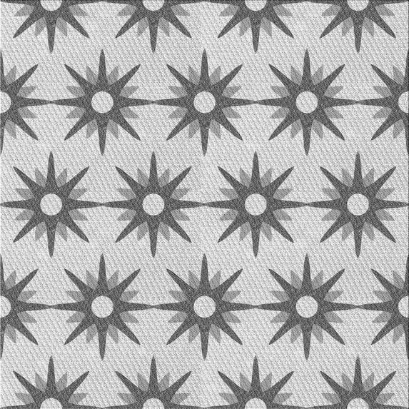 Ahgly Company Machine Washable Indoor Square Transitional Gray Area Rugs, 5' Square