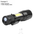 thumbnail image 4 of asddcavvf USB Rechargeable Strong Light Long Shooting Flashlight Aluminum Alloy Portable Lighting Telescopic Outdoor Tools With Side Light Hard Hat Light Clip, 4 of 4
