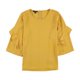 thumbnail image 2 of Alfani Blusa con volantes y cremallera trasera para mujer, amarillo, extragrande Alfani con volantes, 2 of 2
