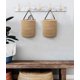 thumbnail image 5 of Paquete de 2 cestas colgantes - 7.87 "x 7" pequeño helecho tejido cesta de cuerda colgante flor plantas cesta de pared decoración conjunto Boho Fokelyi LRWJ681-1, 5 of 7