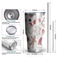 thumbnail image 6 of 30oz White Christmas Cookie Pattern Tumblers Stainless Steel Tumbler with Lid and Straw,Vacuum Insulated Double Wall Travel Tumbler Cups Mug with Cleaning Brush for Coffee,Tea, 6 of 7