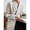 thumbnail image 4 of Veste de Complet à Col Châle Luxi de Qualité Supérieure pour Femmes, Coupe Ample, Mode, Drapée, à Lacets, Haut de Complet 8825, 4 of 6