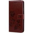 thumbnail image 5 of for Samsung Galaxy S22 Ultra (Not S22) Wallet Case for Women, Rose Flower Cover with Credit Card Holder Cash Pockets [Wrist Strap] Flip Phone Case for Samsung Galaxy S22 Ultra RS Brown, 5 of 14