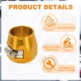 thumbnail image 4 of 4pcs 12AN Hose Finisher Clamp Aluminium Alloy Fuel Line Hose Clips, Gold, 4 of 7