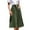 Army Green, variant on Women's Casual Pocket A-Line Mid-Length Skirt - High Waisted Loose Fit Skirt with Side Pockets for Work, School, and Everyday Comfort,Army Green L