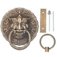 thumbnail image 1 of Aldaba de puerta china, Aldaba de puerta Material de latón Aldaba de puerta de bronce Anillo de tiro de puerta Diseño a prueba de futuro, 1 of 8