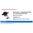 thumbnail image 2 of Blower Motor - Compatible with 2000 - 2011 International 9200i SBA 2001 2002 2003 2004 2005 2006 2007 2008 2009 2010, 2 of 2