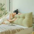 thumbnail image 4 of Dorm Triangular Headboard Bolster Pillow White Headboard Twin Body Pillow Large Pillow Headboard Back Pillow For Sitting In Bed 80cm Lumbar Cushion Car Trapezoid Cushion Driving Seat Cushion for Seat, 4 of 4
