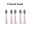 Pink 5 head, variant on Colorful Sonic Children's Electric Toothbrush Rechargeable Cartoon Design Automatic IPX7 Waterproof with Replacement Head