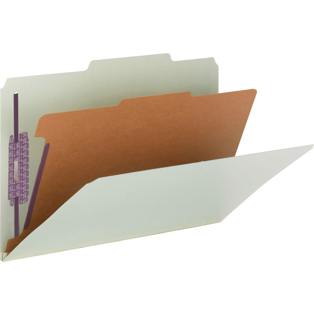 Smead SafeSHIELD Classification Folder 1 Div GY GN 10 BX Lgl 18776 Walmart Walmart