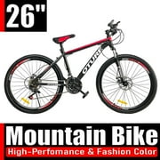Mountain Bike Front Suspension 21 Speed Men Women Bikes MTB 26" Bicycle Cycling