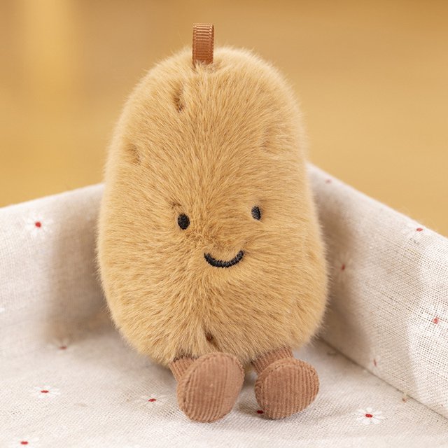 Muñeco de peluche con forma de pan y colgante, creativo y bonito, con forma de almohada