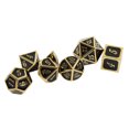 thumbnail image 4 of Juego De Dados De Aleación De Zinc, Dados De Metal De 7 Piezas De Larga Duración Para El Club Para El Juego De Mesa ANGGREK Oro Negro, 4 of 8