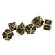 thumbnail image 4 of Juego De Dados De Aleación De Zinc, Dados De Metal De 7 Piezas De Larga Duración Para El Club Para El Juego De Mesa ANGGREK Oro Negro, 4 of 8