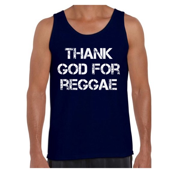 Awkward Styles Thank God for Reggae Tank Top Shirt for Men Christian Mens Tanks Clothes for Men Religious Tanks Christian Birthday Gifts God Shirts Coffee Clothing Thank God for Reggae Mens Shirt