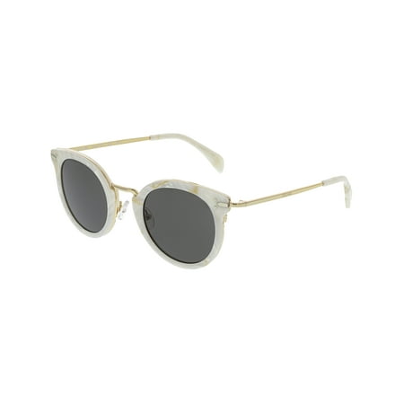 Celine Women's CL41373S-23F-48 White Oval Sunglasses