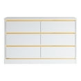 thumbnail image 3 of Torra 6-Drawer Wood Dresser, White, 3 of 8
