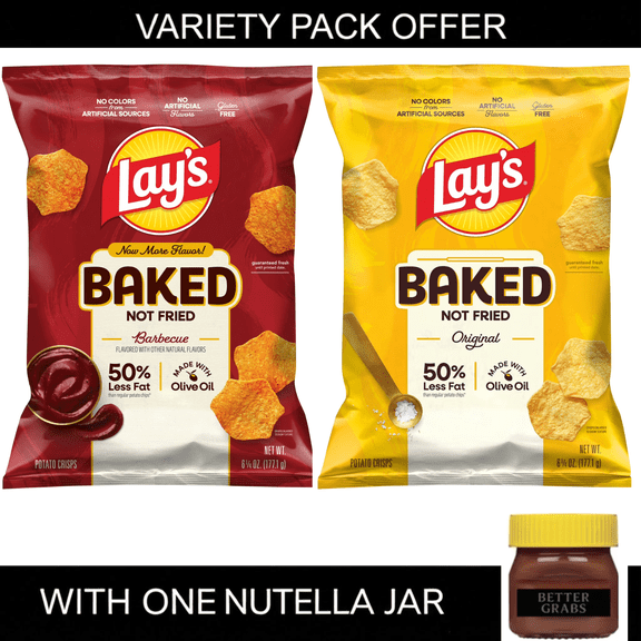 Lay's Baked Barbecue Potato Chips 50% Less Fat 6.25 oz Bag