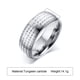 thumbnail image 4 of Anillo de acero de tungsteno de moda mixta de joyería anillo de joyería de hombre con diámetro de corazón de escritura láser, 4 of 5