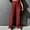 Wine, variant on Aloohaidyvio Pajama Women Plush Pajama Pants Waist Wide Leg Casual Lounge Fleece Pant