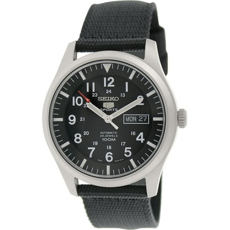 Men's 5 Automatic SNZG15K Black Nylon Self Wind Fashion (Best Seiko Automatic Watches)