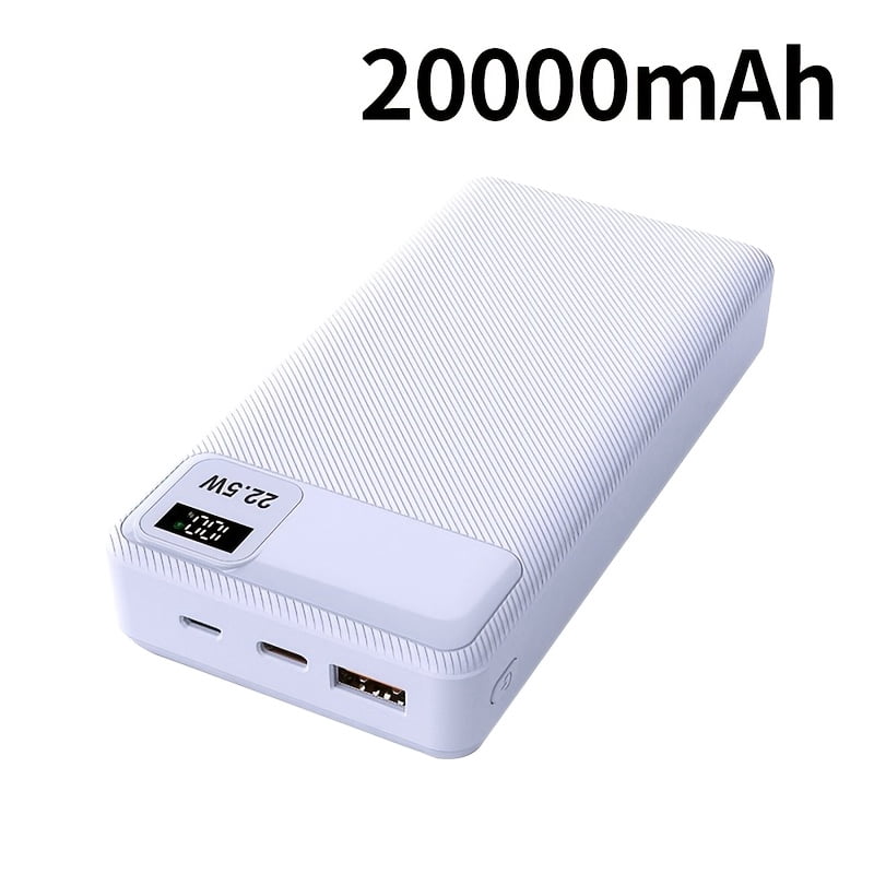 10000mAh/20000mAh Portable Mobile Power Supply | General Mobile Phone Battery Pack with 22W Fast Charger, LED Power Display, USB/Type-C/ Interfaces, Suitable for iPhone/Android Devices