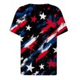 thumbnail image 5 of Patriotic Shirts for Women Red White Blue Graphic V Neck Tshirt Casual Comfortable Summer Top 4th of July Clothes, 5 of 6