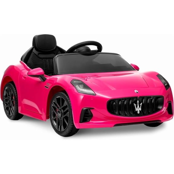 12V Licensed Maserati GranCabrio Ride-On Car - Remote Control Double Doors LED Lights Spring Suspension Pink