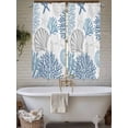thumbnail image 6 of Navy Blue Gray Coastal Living Room Curtains 72 Inches length, Summer Beach Coral Shell Ocean Window Treatment Curtain Drapes, Light Filtering Drapes for Bedroom Laundry Room, 52"x72", 2 Panels, 6 of 7