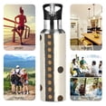 thumbnail image 7 of Yayeee 20oz Insulated Water Bottle Double Wall Stainless Steel with Flip Straw Lid, Beige Abstract Dots, 7 of 7