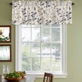 thumbnail image 3 of 2 Pack Valances for Window, Grey Brown Botanical Short Curtains for Kitchen Bedroom Living Room, Rustic Country Spring Floral Summer Leaf Rod Pocket Small Window Treatment Valance Drapes 42 x 18 Inch, 3 of 8