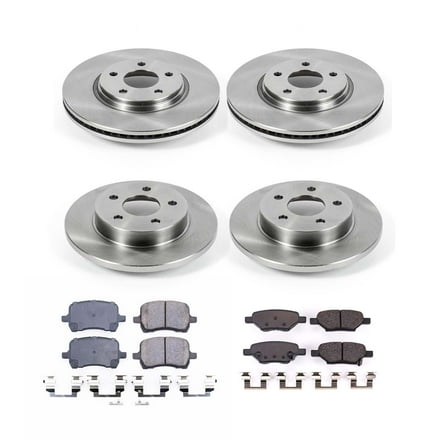 Ultimate Brakes Front and Rear Ceramic Brake Pad and Rotor Kit with Hardware WM81555