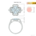 thumbnail image 5 of ANGARA Natural Heart-Shaped 1.4 ct Aquamarine Clover Ring in 14K White Gold for Women (Size-5mm) | March Birthstone, Birthday, Anniversary, Jewelry Gift for Women | Natural Aquamarine Ring, 5 of 10
