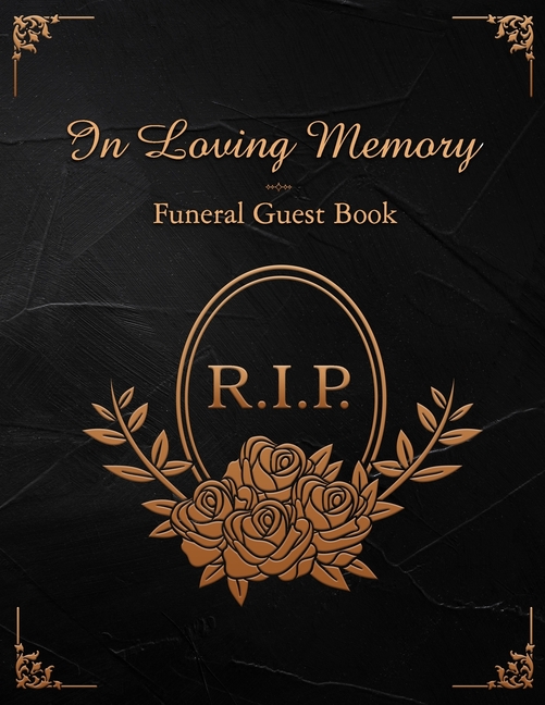 R.I.P. In Loving Memory Funeral Guest Book Funeral and Memorial