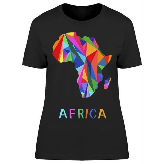 Africa Map Of Triangles T-Shirt Women -Image by Shutterstock, Female Large
