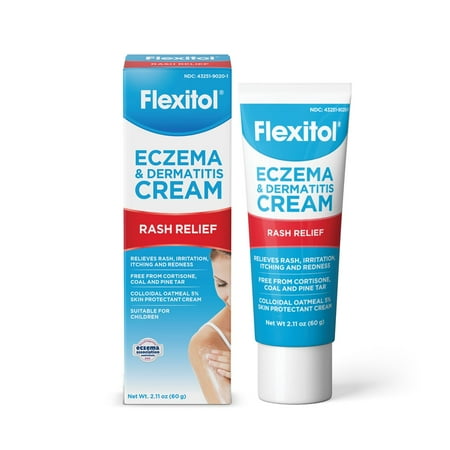 Flexitol Eczema & Dermatitis Cream – Steroid & Fragrance Free with 5% Colloidal Oatmeal, 2.11 fl oz