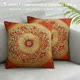 thumbnail image 3 of Nawypu  Lotus Pillow Sham Sun Pattern Ombre Effect Mandala Culture Print, Quality Microfiber Bedding Item for All Seasons,Orange, 3 of 5