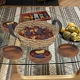thumbnail image 5 of Woodard & Charles Large Round Serving Tray and 4 Acacia Wood Bowls, 5 Piece Serving Set, 5 of 7
