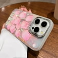 thumbnail image 6 of Laser Tulip Flower Plated Camera Lens Protector Soft  for iPhone Case (Pink,iPhone 14 Pro Max), 6 of 6