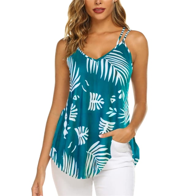 Playeras,Blusas y Tops,Ropa para Mujer Tank Top Para Mujeres Workout Camiseta sin mangas de verano para mujer, camisetas sin mangas, ropa informal (Green, XL)